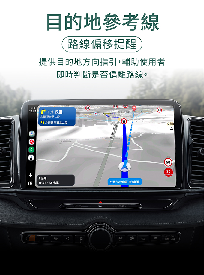 導航PAPAGO 目的地參考線