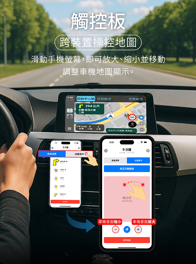 導航PAPAGO 觸控板跨裝置操作